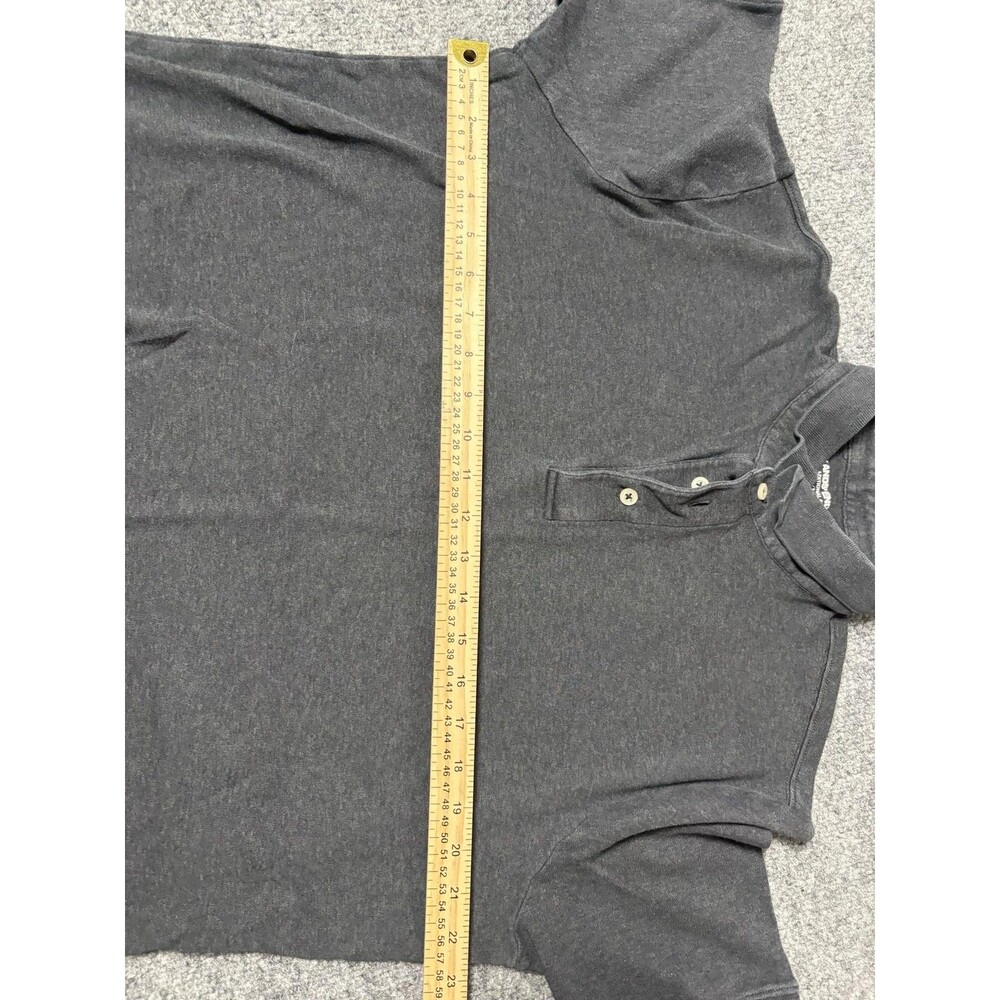 Lands' End Polo Shirt Mens L Gray 100% Cotton Short Sleeve Traditional Fit - Picture 3 of 6